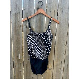 vintage black & white bathing suit